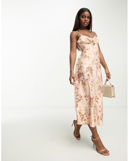 Ever New strappy maxi dress in floral satin
