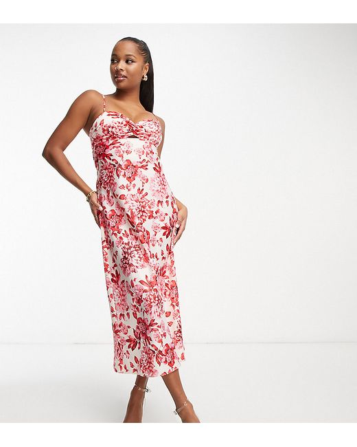 Ever New Petite strappy maxi dress in floral