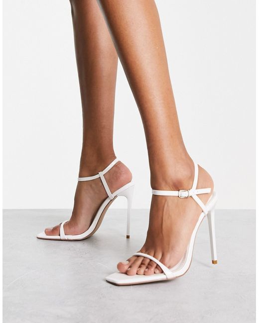 SIMMI Shoes Simmi Nolan heeled barely there sandals in patent