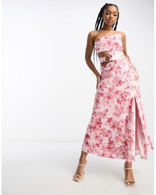 Ever New cut-out maxi dress in floral satin