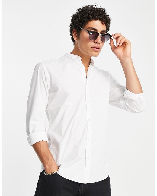 French Connection band collar shirt in