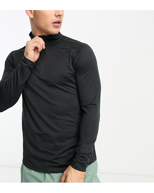 Hiit long sleeve training top with 1/4 zip in heather