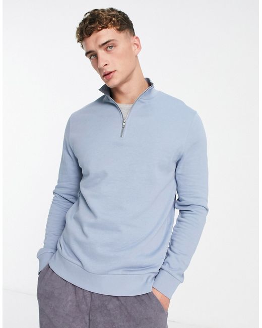Asos Design half zip sweatshirt in