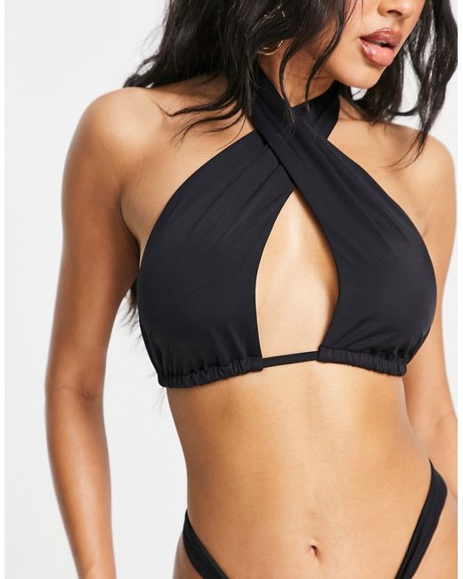 Asos Design mix and match wrap around bikini top in