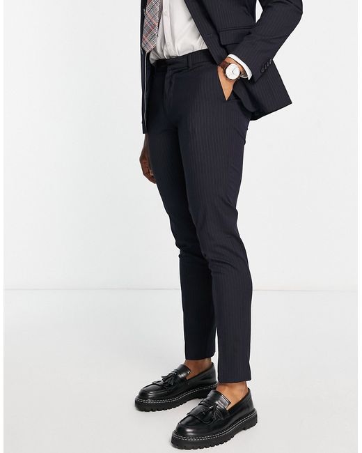 New Look skinny pinstripe suit pants in