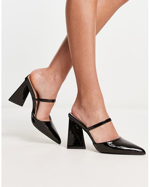 Raid Nima backless heeled shoes in patent