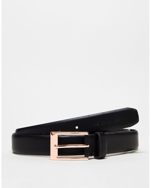 French Connection rose gold buckle belt in