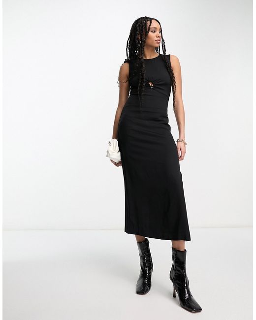 Other Stories cut-out hardware midi dress in