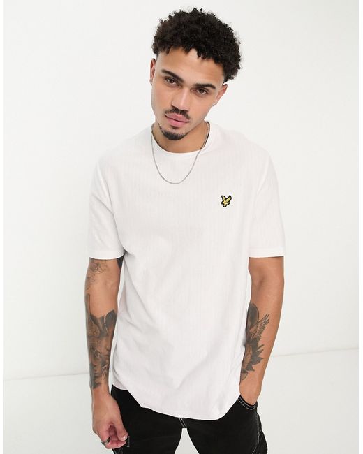 Lyle & Scott Vintage Ridge thick ribbed t-shirt in