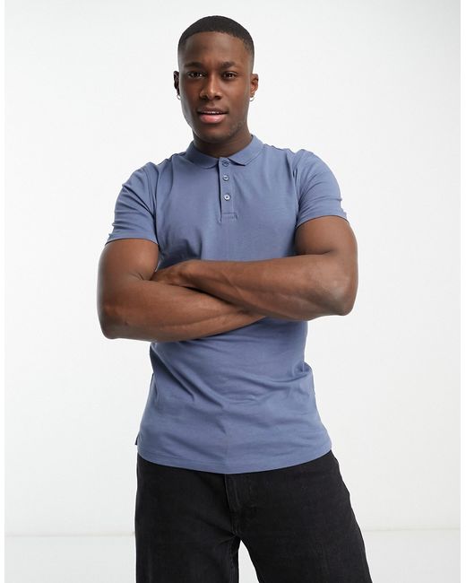 New Look Muscle Fit Polo Shirt In