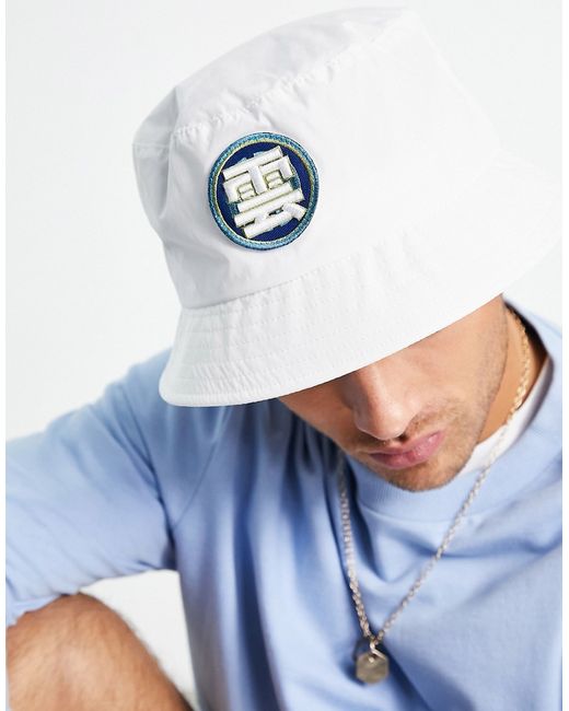 Asos Design bucket hat in with patch