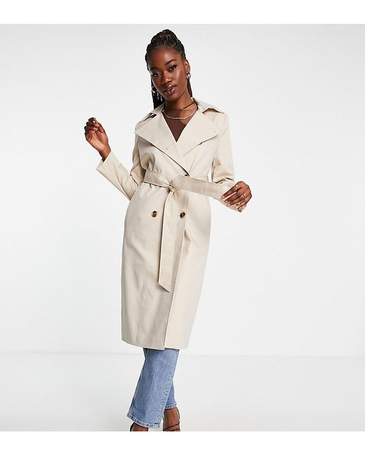 Ever New trench coat with tie belt in mink-