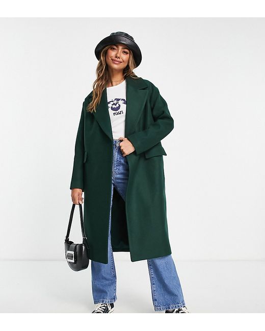Ever New formal cocoon coat in emerald