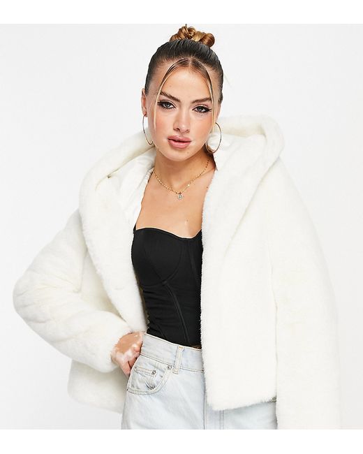 Ever New hooded faux fur coat in winter