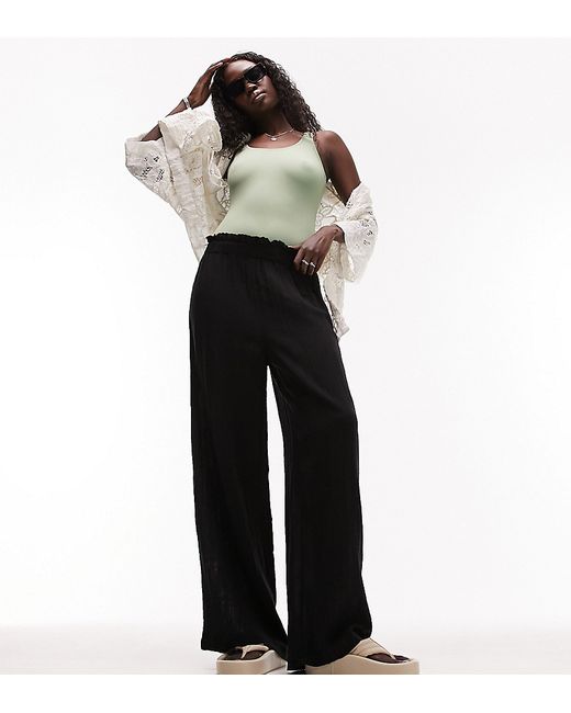 Topshop Tall casual textured beach pants in part of a set