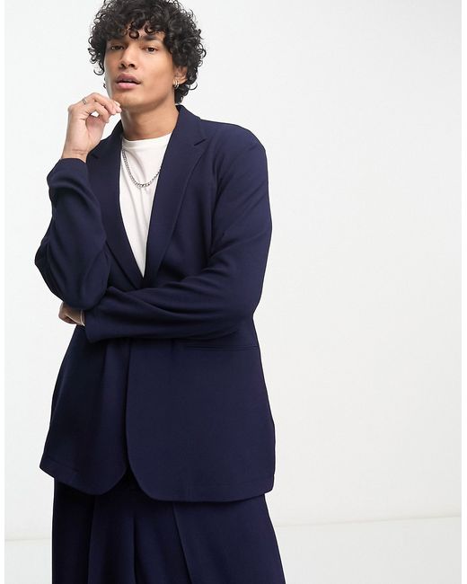 Asos Design relaxed oversized soft tailored suit jacket in crepe
