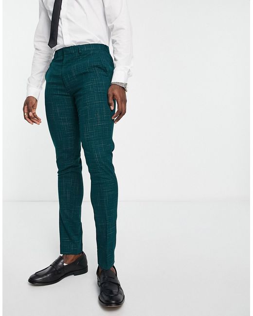 Asos Design skinny suit pants in crosshatch