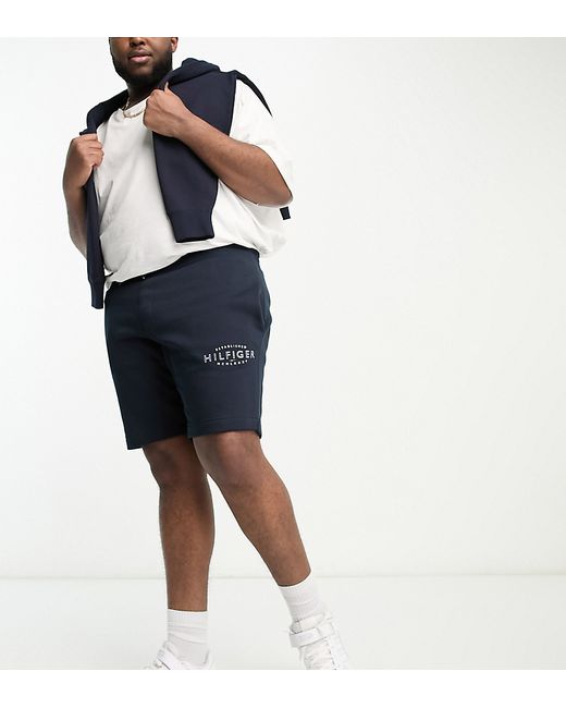 Tommy Hilfiger Big Tall curve logo shorts in