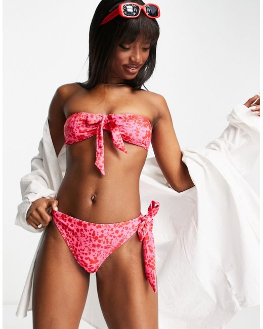 Playful Promises bikini bottom in pink and print