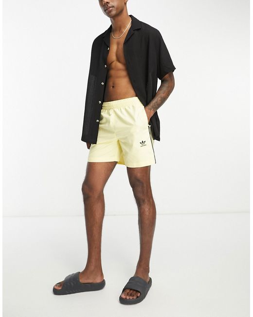 Adidas Originals 3 Stripe swim shorts in