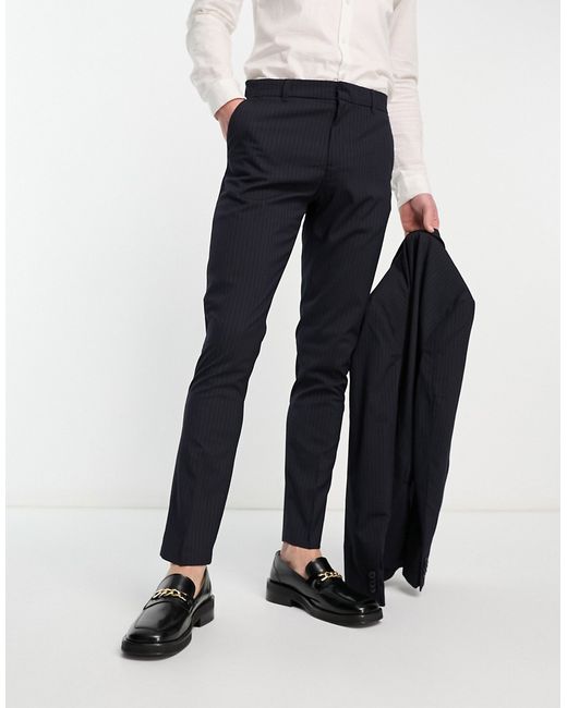 New Look skinny suit pants in pinstripe