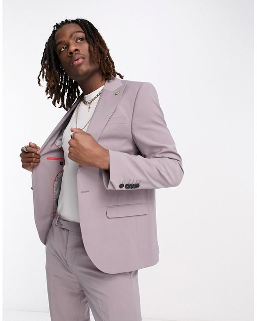 Twisted Tailor buscot suit jacket in lilac-