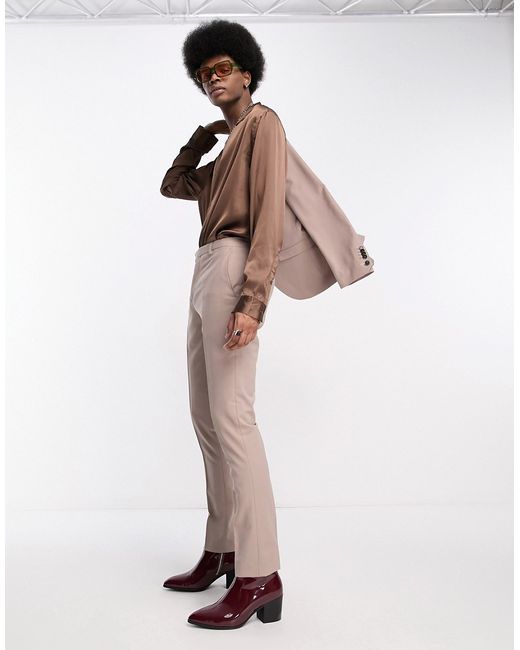 Twisted Tailor buscot suit pants in sand-