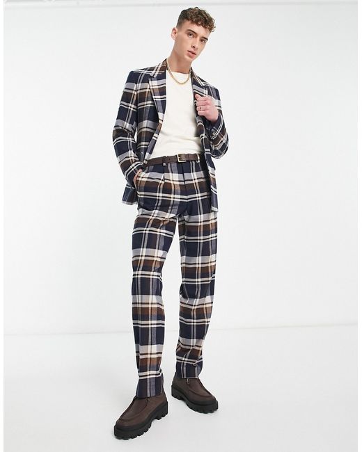 Viggo Fontaine check suit pants in