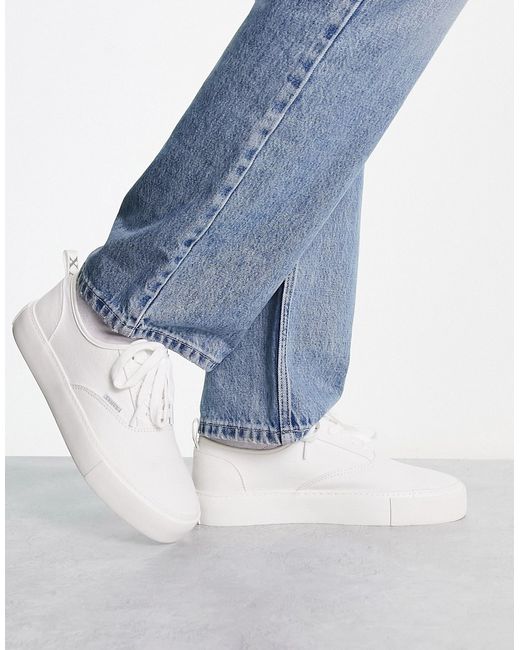Asos Design chunky lace up sneakers in textile