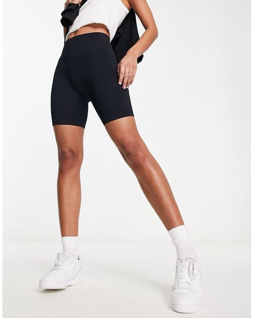 Pull & Bear seamless legging shorts in part of a set