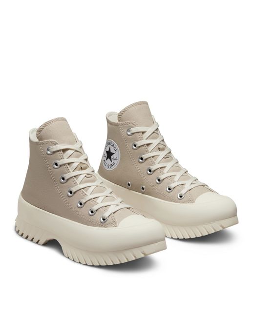 Converse Chuck Taylor All Star Lugged 2.0 platform sneakers in sand-