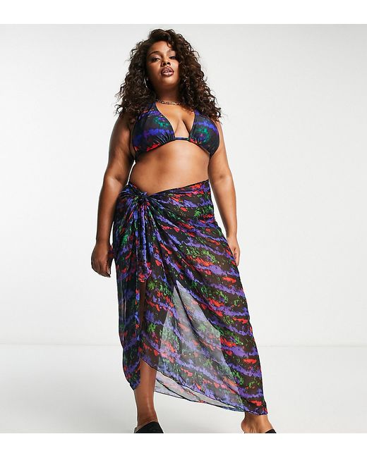 South Beach Curve Exclusive beach sarong in abstract print