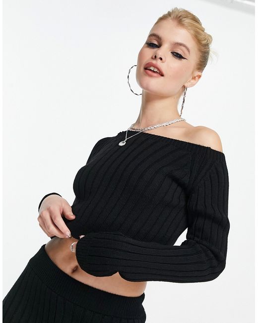 Asos Design crop sweater with scoop neck in part of a set