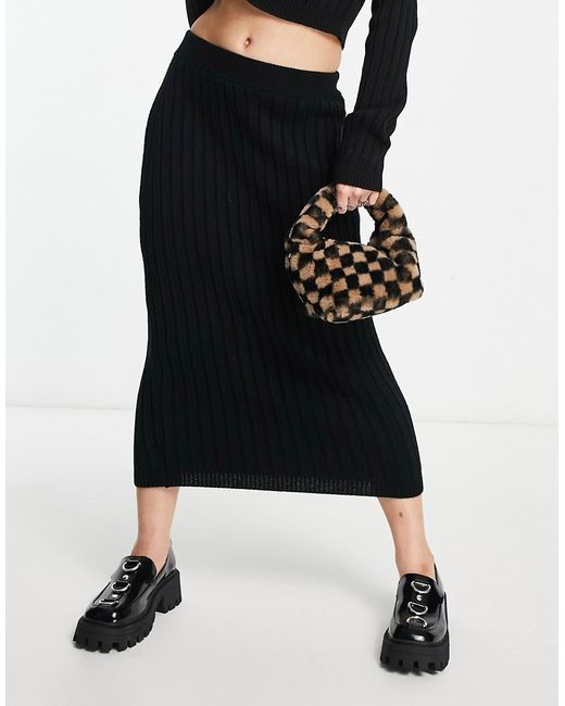 Asos Design knitted midi skirt in part of a set
