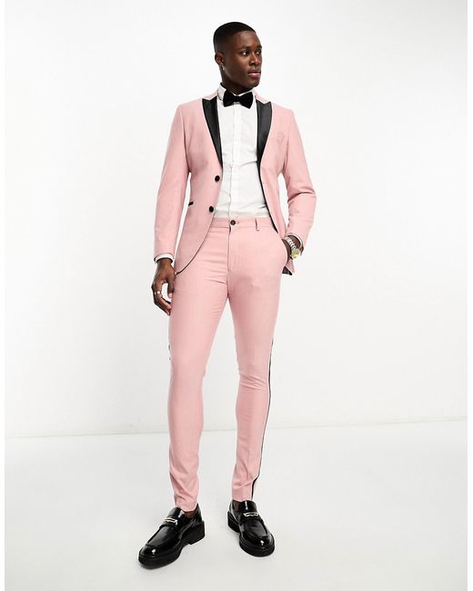 Selected Homme skinny fit tuxedo pants in