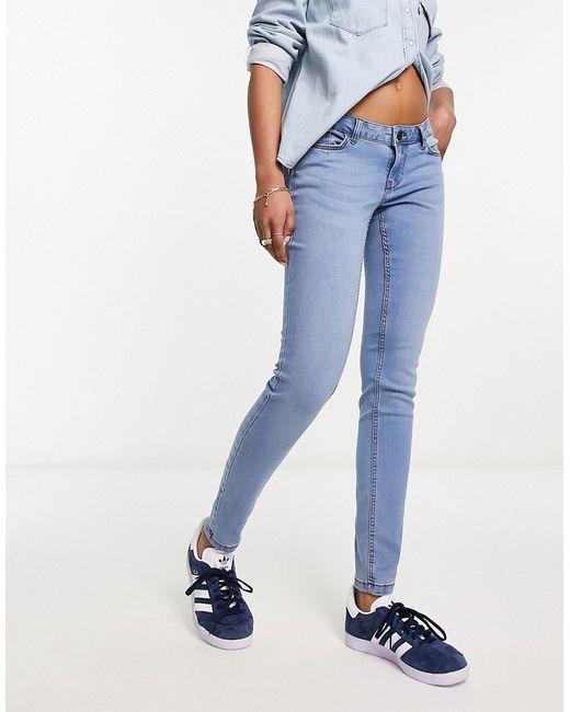 Noisy May Allie low rise skinny jeans in light