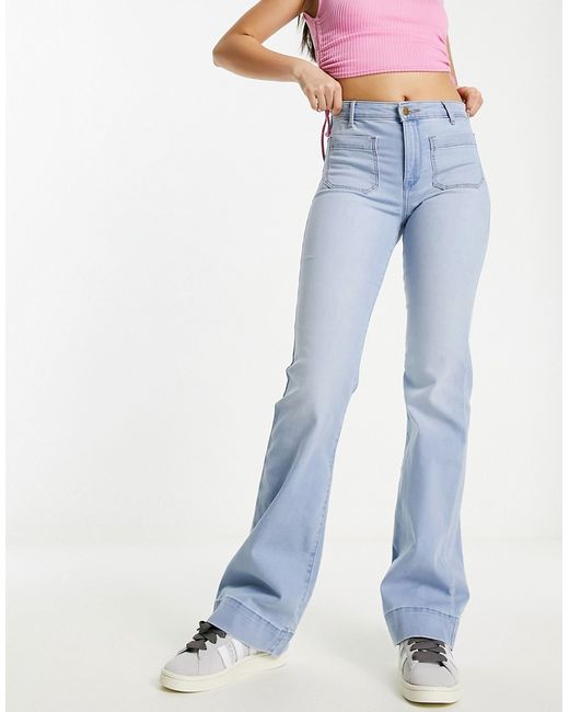 Wrangler high waisted front pocket flare in west coast-