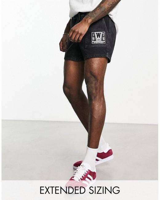 Asos Design paneled shorts in shorter length