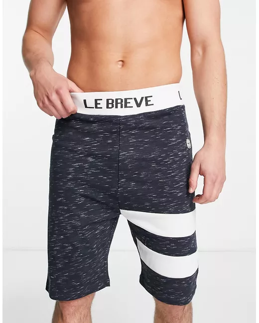 Le Breve lounge stripe shorts in and white part of a set