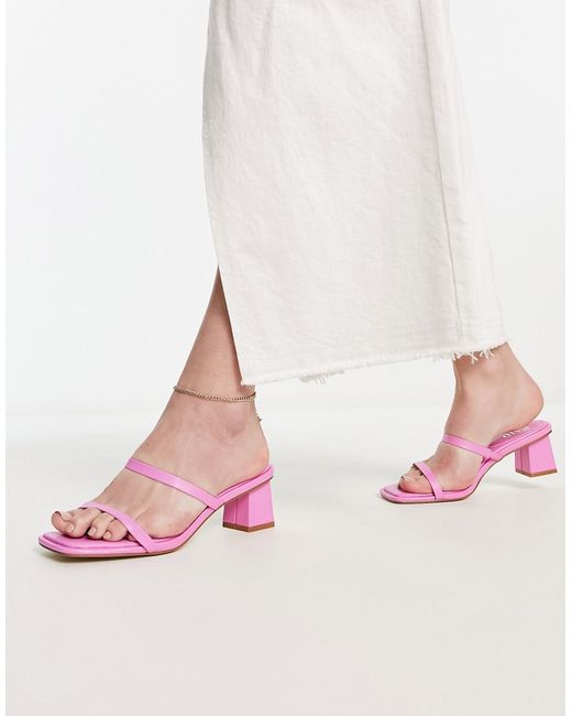 Raid Frieda strappy mid heeled sandals in hot