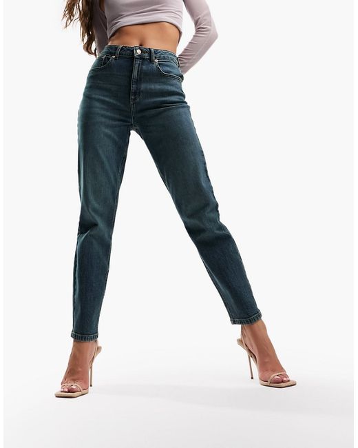 Asos Design Hourglass slim mom jeans in mid