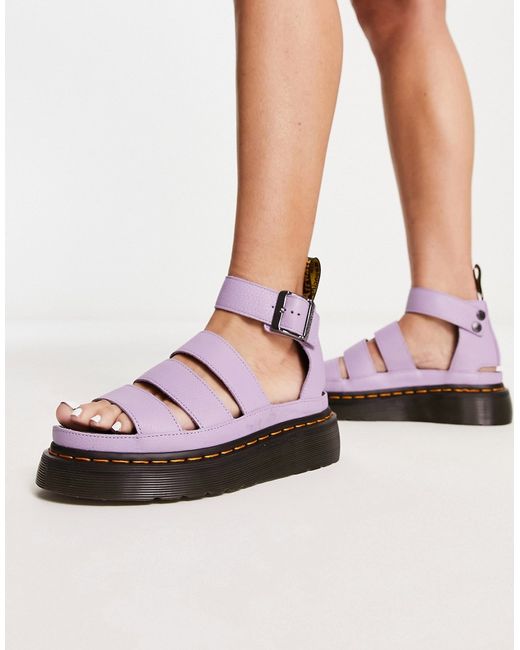 Dr. Martens Clarissa ii quad chunky sandals in lilac pisa-