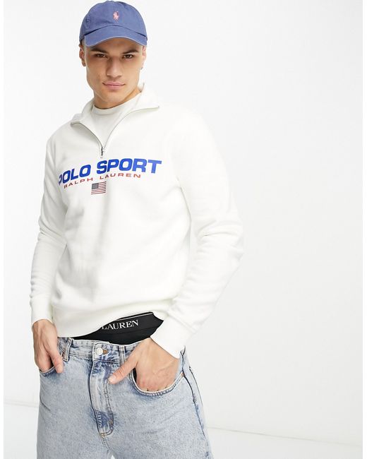 Polo Ralph Lauren sport capsule logo half zip sweatshirt in
