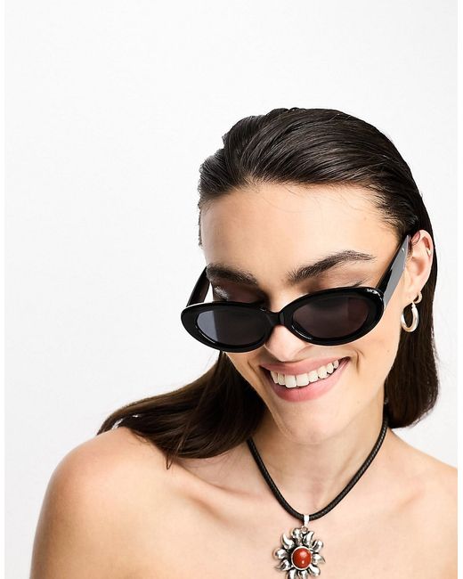 Asos Design oval sunglasses in