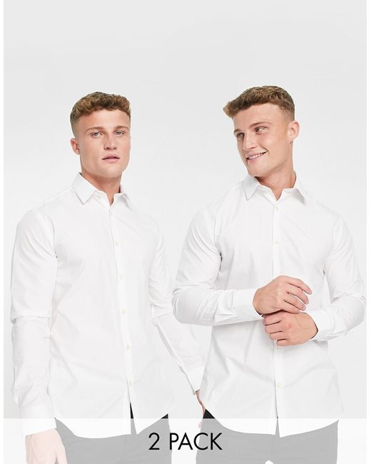 French Connection formal 2 pack shirts in