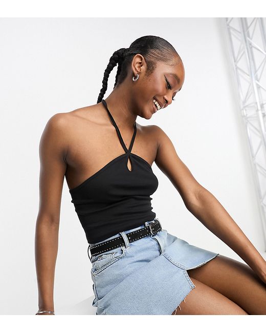Only Tall exclusive keyhole halter neck top in