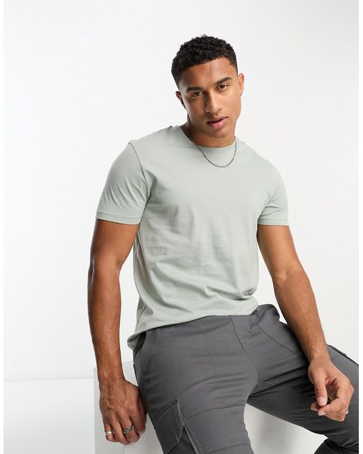 Asos Design T-shirt with crew neck in washed