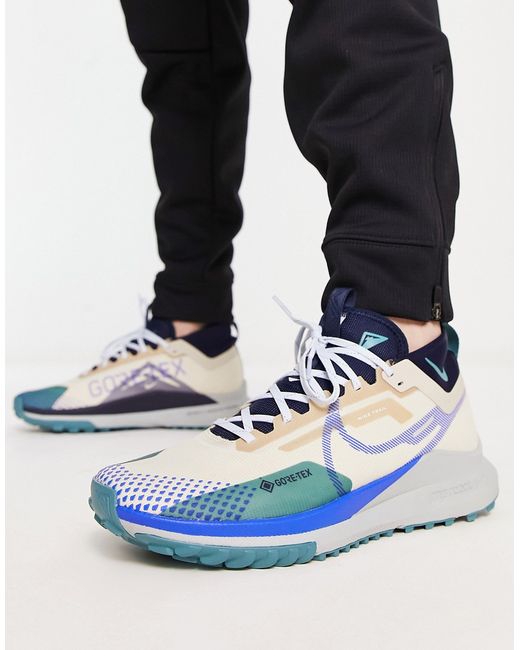 Nike Running Nike React Pegasus Trail 4 GORE-TEX sneakers in and blue