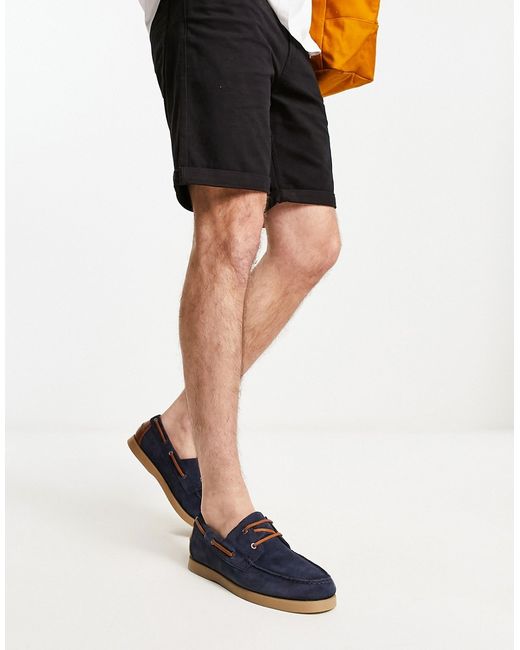 Asos Design boat shoes in suede with natural sole