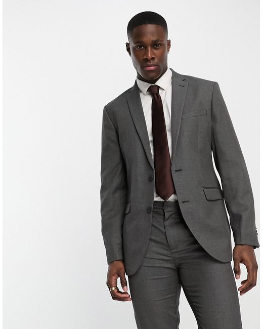 New Look slim suit jacket in texture